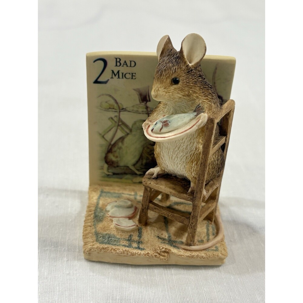 1997 Two Bad Mice 3 1/2" Resin Figurine W/Box  The World of Beatrix Potter